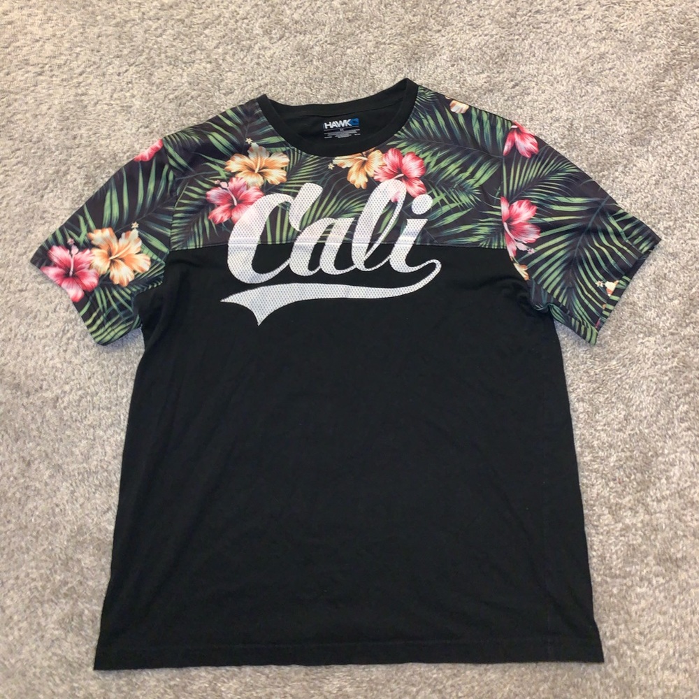 Tony Hawk Tropical Cali Black, Green & Pink Shirt size XL - Picture 2 of 5